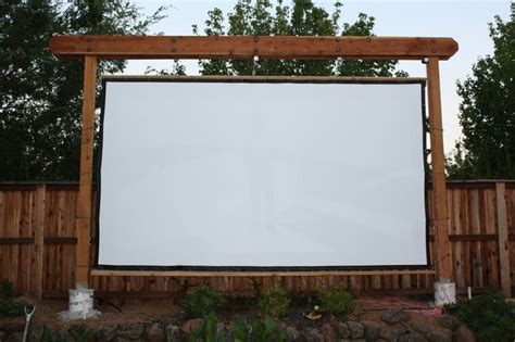 New frame and screen Backyard Theater Forums | Outdoor movie screen ...