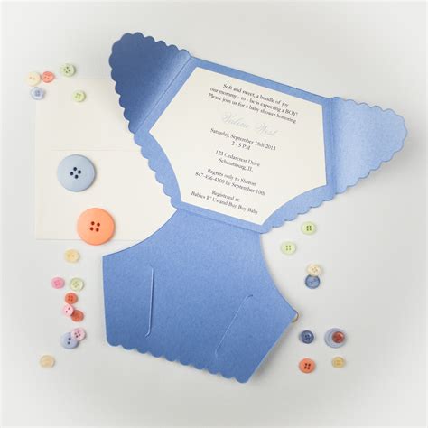 Diaper Baby Shower Invitations - Too Chic & Little Shab Design Studio, Inc.