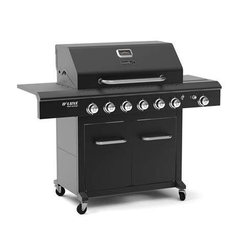 Nexgrill Deluxe 6-Burner Propane Gas Grill in Black with Side Burner ...