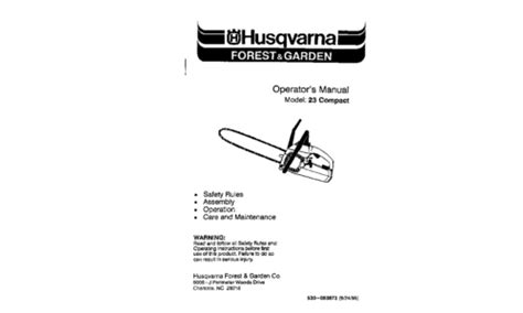 Husqvarna Tool Manuals – Tool Manuals