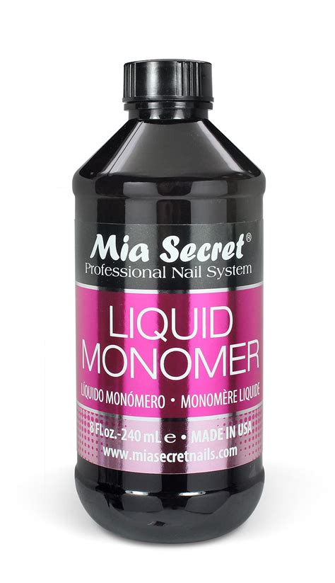 8 oz Mia Secret Liquid Monomer - Professional Acrylic Nail Liquid for ...