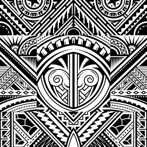 Tribal Art Tattoo Sleeve in Polynesian Style Border Stock Vector ...