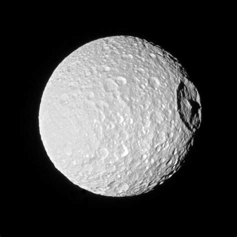 Cassini Captures Breathtaking View of Saturn’s Moon Mimas | Sci.News