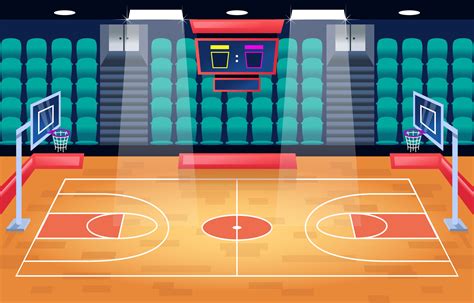 Basketball Court Cartoon Background 3053701 Vector Art at Vecteezy