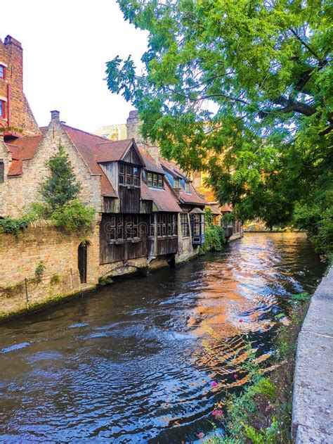 Brugge, Bruges in Belgium, Water Channel, Canal Stock Image - Image of ...