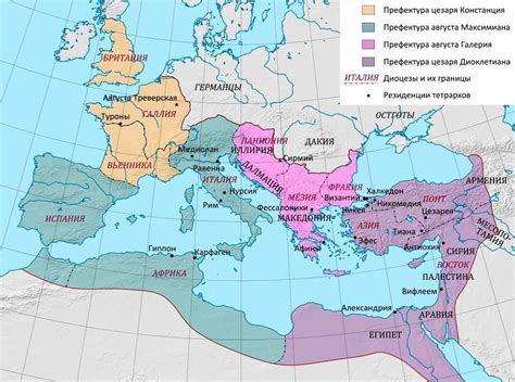 Division Of The Roman Empire Map - United States Map