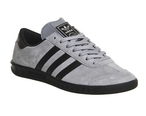 Adidas Hamburg SOLID GREY BLACK EXCLUSIVE Trainers Shoes | eBay