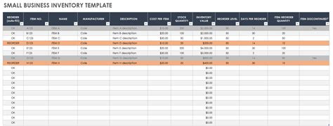 Free Small Business Inventory Templates | Smartsheet