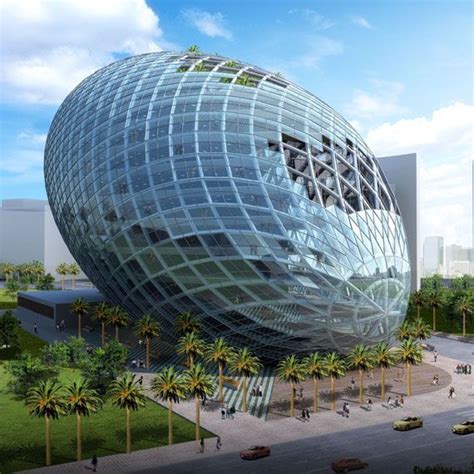 Really cool egg shaped building with exposed frame | Amazing ...