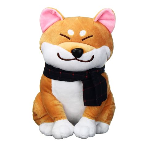 New Kawaii Stuffed Plush Toy Doge Puppy Doll With Scarf Shiba Inu Dog ...