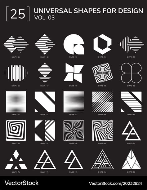 Geometric shapes logo Royalty Free Vector Image