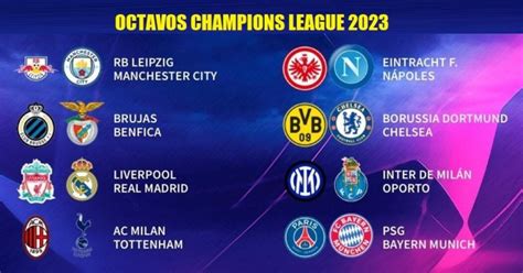 Octavos Champions 2023 | Calendario de partidos