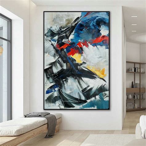 Beautiful Bright Color Modern Abstract Wall Art Decor Extra Large ...