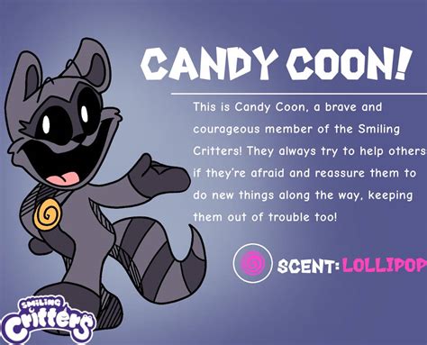 Candy Coon, my smiling critters oc by Wanbie on DeviantArt