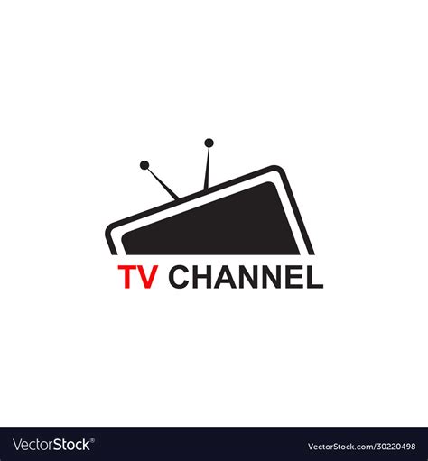 Tv channel program icon logo design template Vector Image