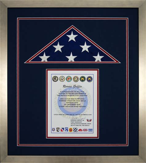 American Flag Flown During Operation Iraqi Freedom - Framed Guidons*