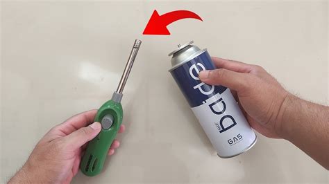 How to refill a gas lighter with Butane Gas - YouTube