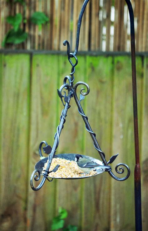 Hand forged, blacksmith made bird feeder | Grovsmedning, Smedejern ...