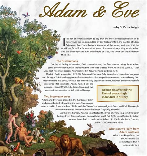 CHARACTERS OF THE BIBLE Adam & Eve - JOY Magazine | Everand