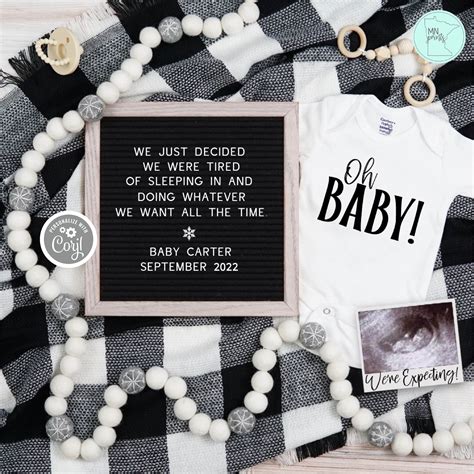 Funny Winter Pregnancy Announcement Digital Miminalist - Etsy