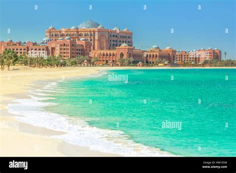 Emirates Palace beach Stock Photo - Alamy