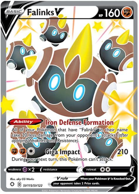 Falinks V - Shining Fates #SV115 Pokemon Card