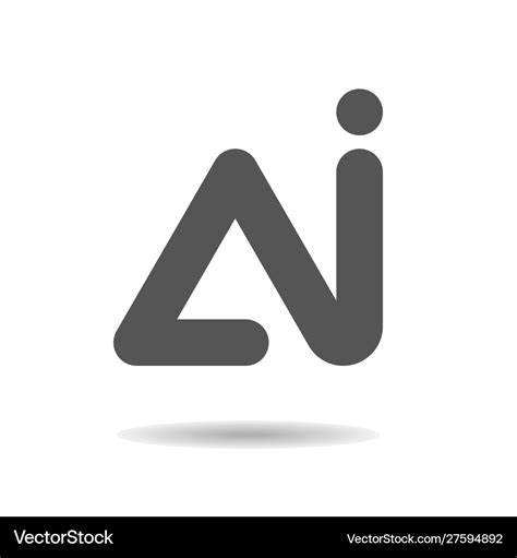 Ai logo letter template design Royalty Free Vector Image