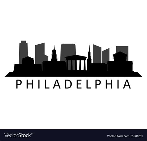 Philadelphia skyline Royalty Free Vector Image