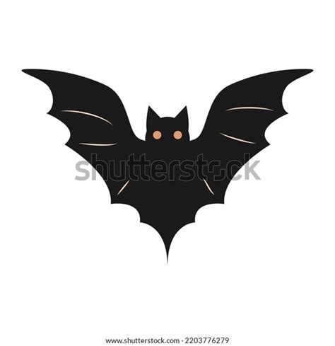 Black Bat Silhouette On White Background Stock Vector (Royalty Free ...