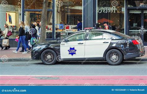 San Francisco Police Department Car Editorial Photo - Image of people ...