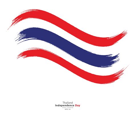 Flag of Thailand. Flag in grungy style. Independence Thai Day. vector ...