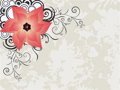 Stylish Flower Powerpoint Design - PPT Backgrounds Templates