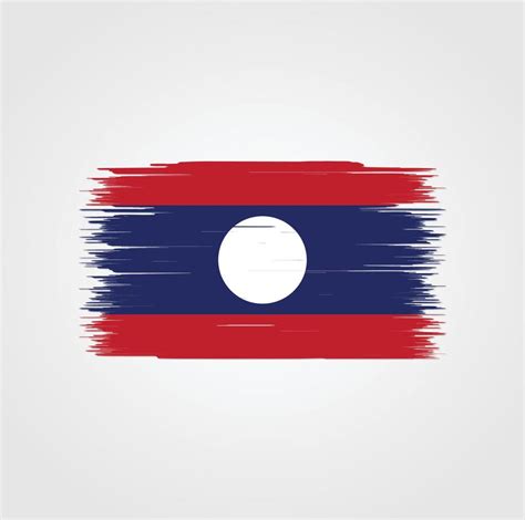 Laos Flag with brush style 5291353 Vector Art at Vecteezy