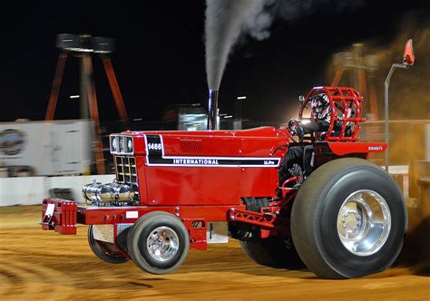 International 1466 pulling tractor at night | Tractors, Truck and ...