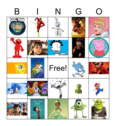 Character Bingo Card