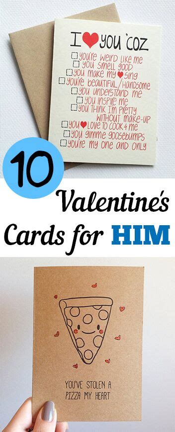 10 Valentine's Day Cards for HIM - My List of Lists