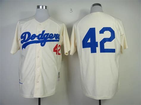 Los Angeles Dodgers Jersey 42# Jackie Robinson Jersey Embroidery ...