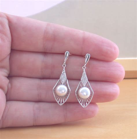 Freshwater Pearl Earrings | Sterling Silver Pearl Studs| Pearl Earrings UK