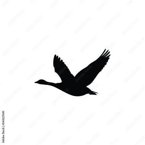 Flying goose bird icon or logo vector graphics Stock Vector | Adobe Stock