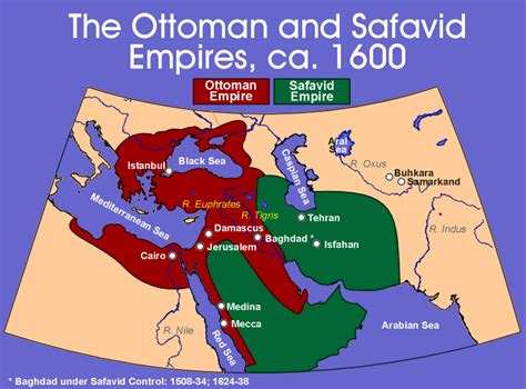 Map of the OTTOMANS AND SAFAVIDS. Click on map for larger image ...