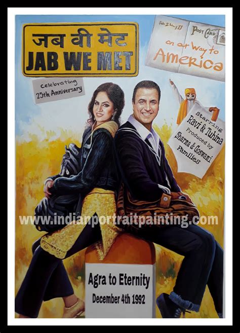 Custom bollywood poster artists - Oil Canvas portrait