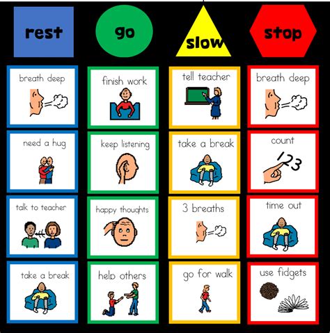 Printable Self Regulation Activities