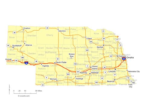 Interstate 80 Nebraska Map - Osiris New Dawn Map