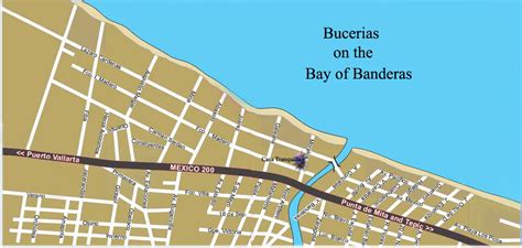 Bucerias Mexico Tourist Beach Map - Bucerias Mexico • mappery