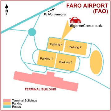 Faro Car Hire | Faro airport car park map location Algarve