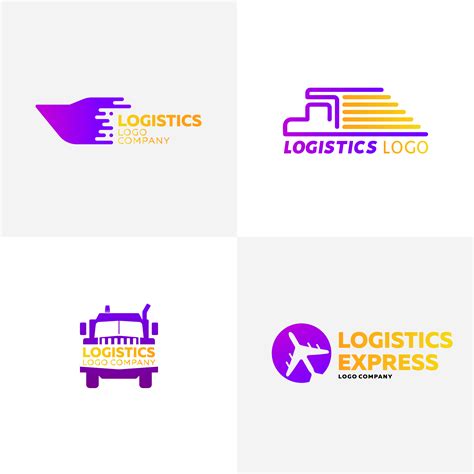 Shipping Business Logistics Courier Logo Set 830156 Vector Art at Vecteezy