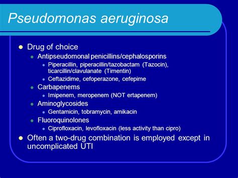 Oral antibiotics for pseudomonas uti