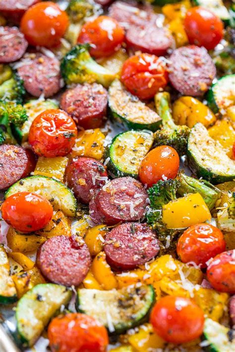 sausage with vegetables recipe