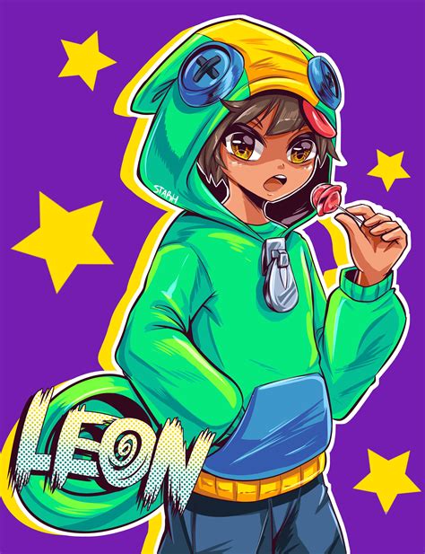 leon fanart brawl stars – léon brawl stars dessin – Dewsp