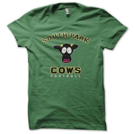 T-Shirt South Park parody Cows Football USA college green style